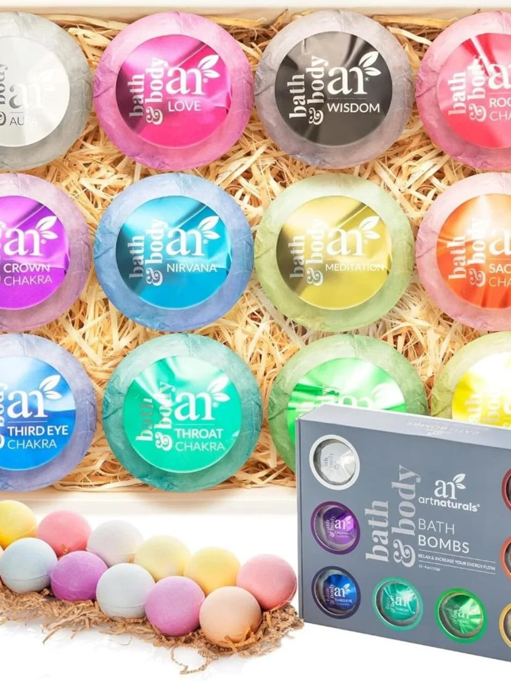 NEW 12 Large Bath Bombs Gift Set kit Natural Handmade Essential Oil Spa Bubble B